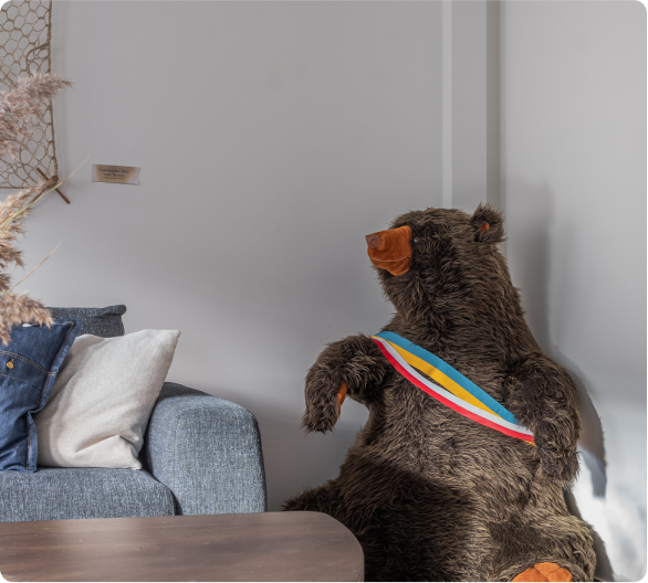 A photo of SatO's mascot